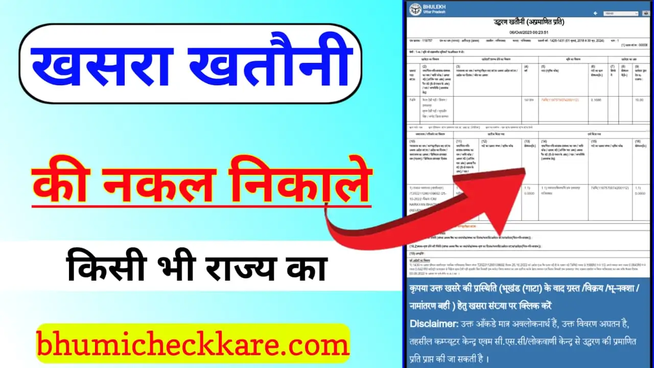 khasra Khatauni Nakal