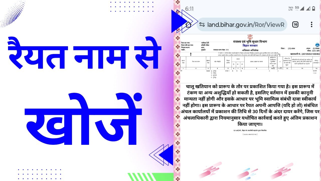 Raiyat Naam se Khoje