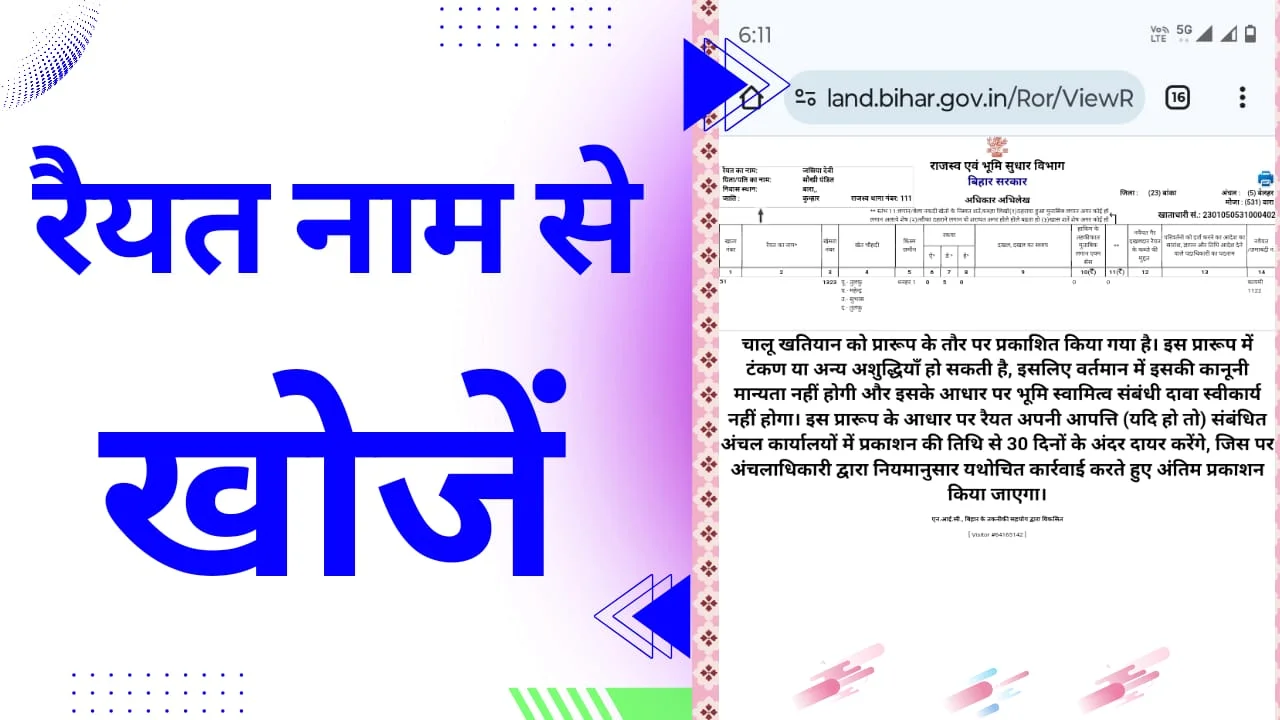 Raiyat Naam se Khoje