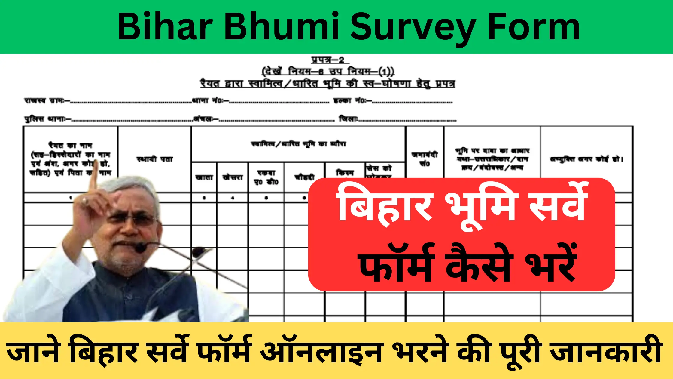 bihar bhumi survey form